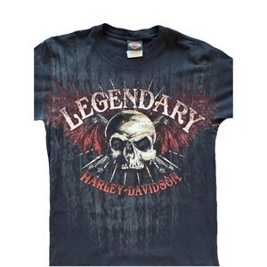 Y2K Harley Davidson Pikes Peak Colorado Shirt Men's M Colorado Springs Black